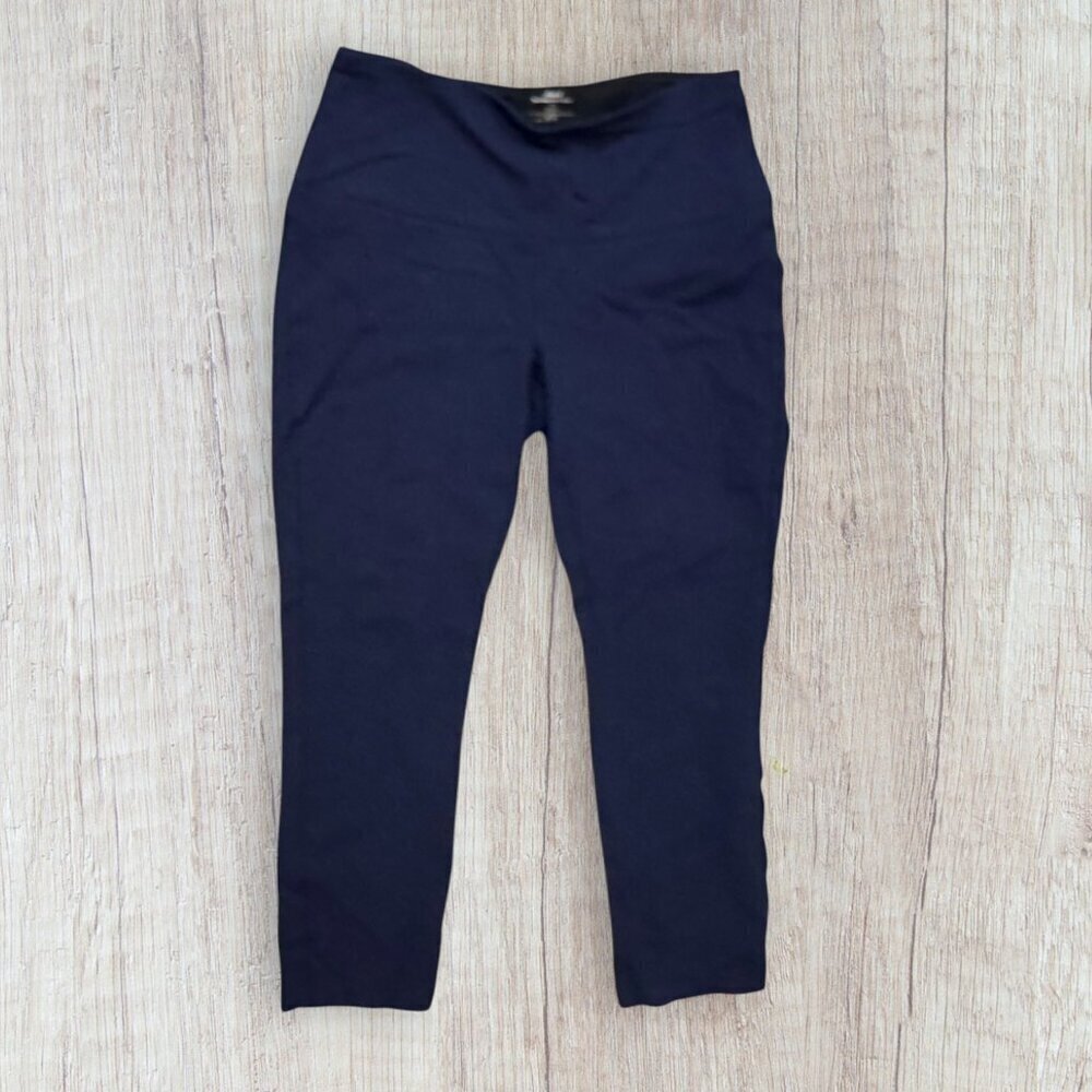 SOMA Navy Blue Smoothing Ponte Crop Cropped Capri Leggings S